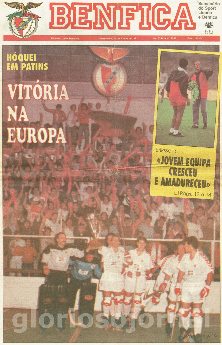 jornal o benfica 2539 1991-06-12